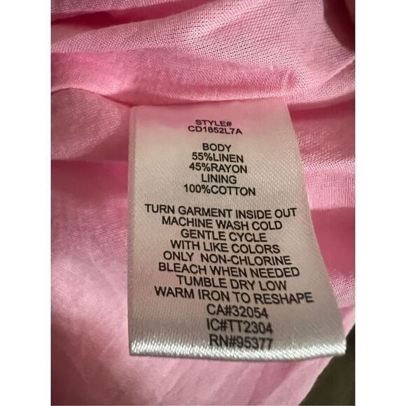 NWT SANCTUARY Maxi Dress Medium Pink Linen Open Back Scoop Neck Lined $129 MSRP - Picture 12 of 14